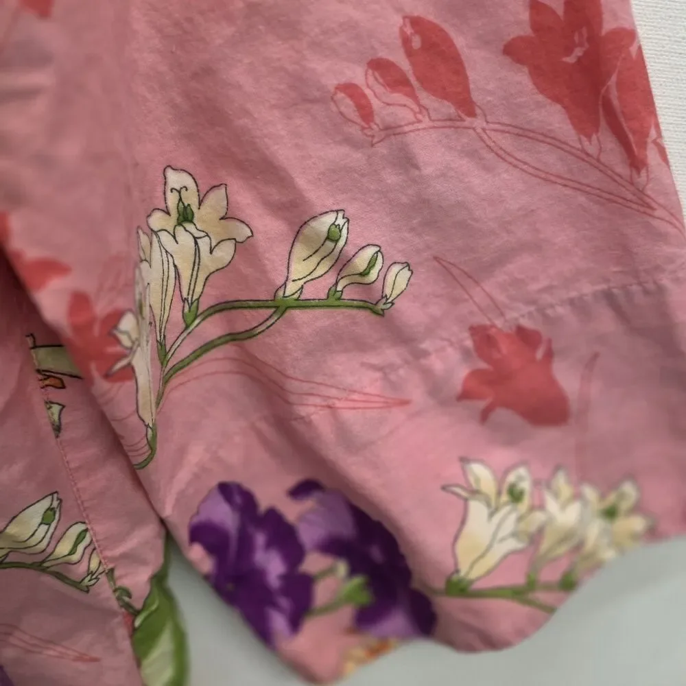 Soft Surroundings Floral Garden Blouse Women's Size 1X Pink - Picture 5 of 10